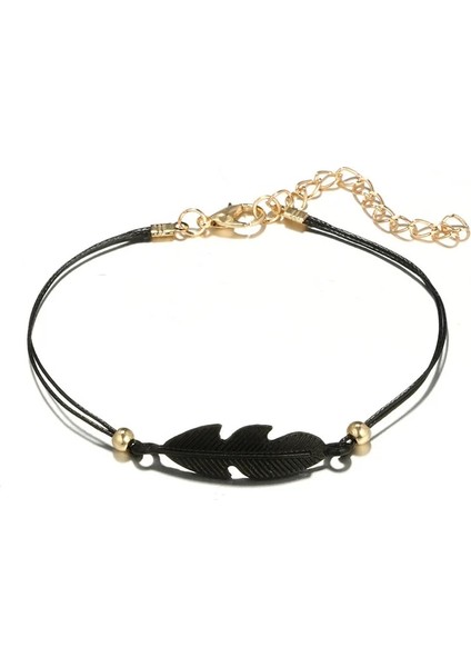 4 Adet AB10024 4 Adet Yeni Siyah Tüy Lotus Halhal Kadınlar Için Moda Kalp Charm Boho Bilezik Kadınlar Için Bilek Zinciri Bilezikler Parti Takı (Yurt Dışından) fırsatları