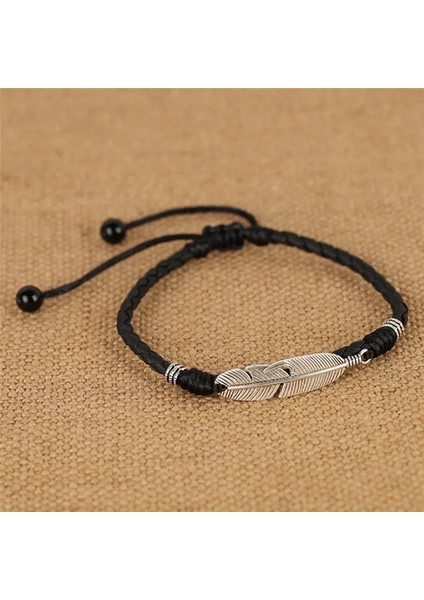 Kırmızı 1 Adet Boho El Yapımı Adam Tüy Deri Halat Halhal Barefoot Sandal Plaj Takı Gadget Erkekler (Yurt Dışından) fiyatları