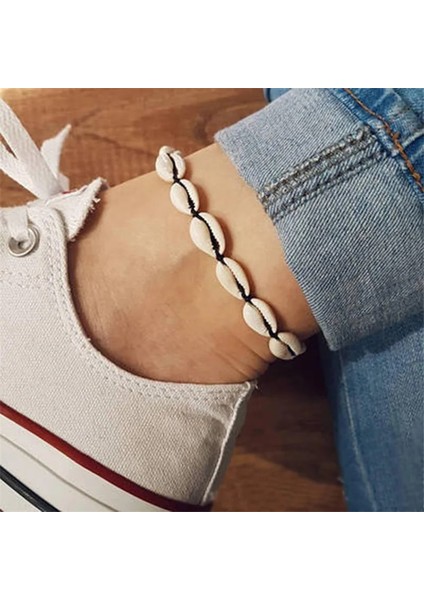 S119BAI Kadınlar Için Vintage Çoklu Katmanlar Halhal Sıyah Güneş Kolye Charms Halat Zincir Plaj Yaz Ayak Bileği Bilezik Mücevher (Yurt Dışından)