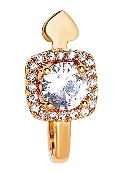 NO.64295 Beden Kotik Altın Gümüş Renk Kulak Manşet Womearming Zirkon Için Küpe Klipsli Küpe Piercing Olmadan Küpe Takı (Yurt Dışından)