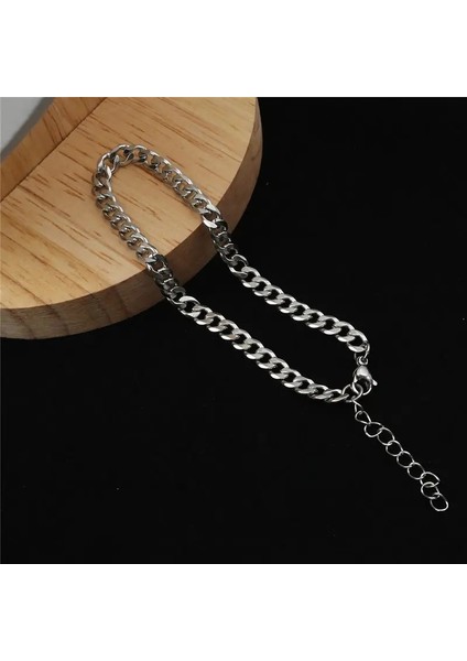 No.9 Boyutu Trendy Paslanmaz Çelik Halhal Basit Ayak Bileği Bilezikler Kadın Erkek Bacak Zinciri Takı Hediyeler Için 23.5cm - 22CM Uzun 1 Adet (Yurt Dışından) fırsatları