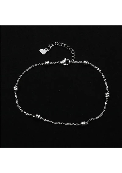 No.9 Boyutu Trendy Paslanmaz Çelik Halhal Basit Ayak Bileği Bilezikler Kadın Erkek Bacak Zinciri Takı Hediyeler Için 23.5cm - 22CM Uzun 1 Adet (Yurt Dışından) indirimleri