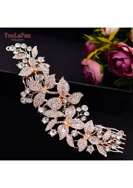 HP301-RG Topqueen HP326 Zirkonya Düğün Tiara Gelin Için Prenses Tiara Kafa Gelin Taç Gelin Saç Aksesuarları Kadınlar Için Tiara (Yurt Dışından)