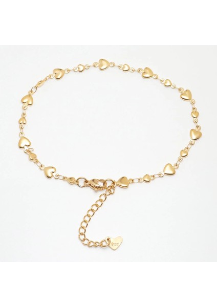 22,8 cm Kadın Metal Halhal Altın Renk Paslanmaz Çelik Zincir Halhal Kadınlar Için Moda Bacak Takı Işık Ayarlanabilir, 1 Parça (Yurt Dışından)