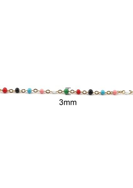 Kırmızı Paslanmaz Çelik Bağlantı Kablosu Zincir Halhal Bayan Altın Rengi Emaye Kadın Halhal Parti Mücevheri 23CM(9") Uzun, 1 Parça (Yurt Dışından) fırsatları
