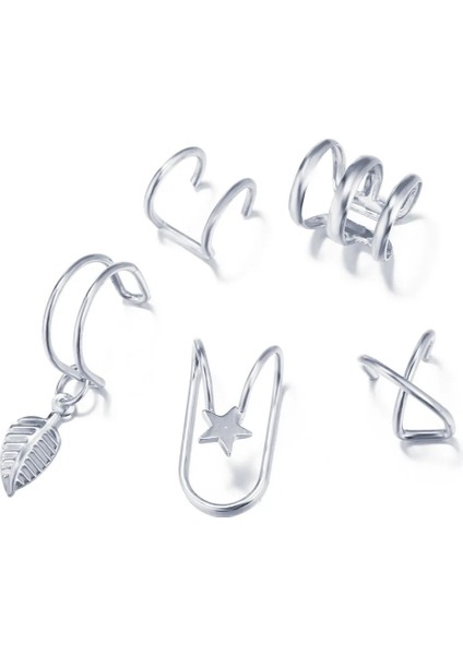 No.10 Boyutu Trendy Altın Renk Klipler Küpe Kadınlar Için Set Punk Hiçbir Piercing Kristal Yapraklar Sahte Kıkırdak Kulak Manşet Moda Parti Takı (Yurt Dışından)
