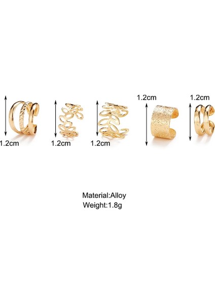 No.10 Boyutu Trendy Altın Renk Klipler Küpe Kadınlar Için Set Punk Hiçbir Piercing Kristal Yapraklar Sahte Kıkırdak Kulak Manşet Moda Parti Takı (Yurt Dışından)