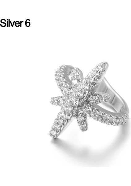 S6 Helix Kıkırdak Kabuklu Sahte Piercing Takı Kadın Erkek Ayarlanabilir Cz Kulak Manşet Hiçbir Piercing Kabuklu Manşet Küpe (Yurt Dışından)