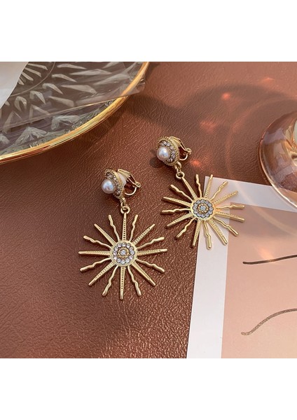 E Yeni Tasarım Koreli Kadın Küpe Üzerinde Klip Inci Rhinestones Kadın Moda Takı Için Deldi Kulak Klipsi Yok (Yurt Dışından)