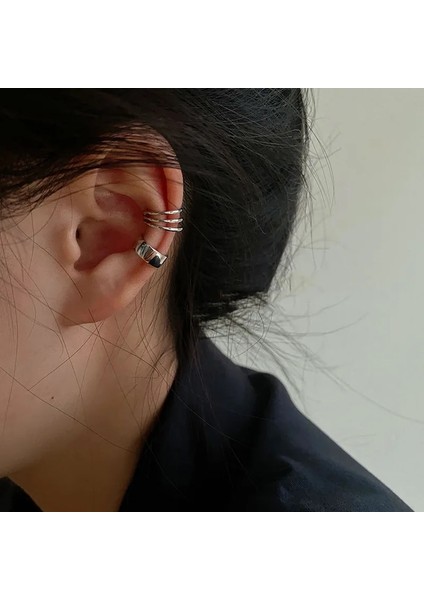 Stil 03 Punk Rock Altın Renk Klip Küpe Piercing Yok Trendy Link Zinciri Kulak Manşetleri Bildirimi Kıkırdak Küpe Kadınlar Için Parti Takı (Yurt Dışından)