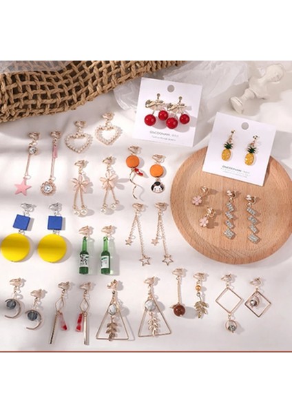 J Jıofree Yeni Kore Geometrik Uzun Inci Klipsli Küpe Kadınlar Için Piercing Olmadan Ol Stil Tatlı Parti Takı Hediye (Yurt Dışından) fiyatları