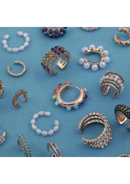 1 Adet Inci Yeni Moda Altın Cz Zirkon Klipsli Küpe Kadınlar Için Trendy C Şekilli Küçük Kulak Manşet Seti Gelin Düğün Earclip Takı Hiçbir Deldi (Yurt Dışından)