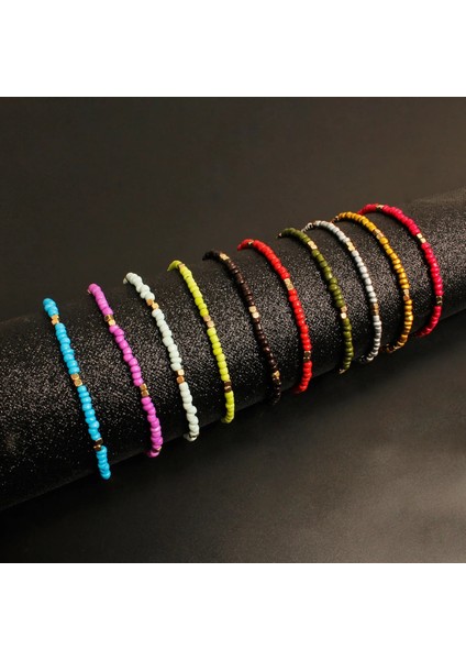 Açık Cam Göbeği Renkli Cam Boncuklu Halhal Kadınlar Için Bohemia El Yapımı Halhal Bacak Üzerinde Sandal Yaz Plaj Yalınayak Takı 21CM Uzunluğunda, 1 Adet (Yurt Dışından) fiyatları