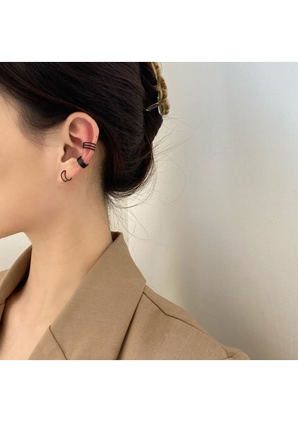 Stil 06 Punk Rock Altın Renk Klip Küpe Piercing Yok Trendy Link Zinciri Kulak Manşetleri Bildirimi Kıkırdak Küpe Kadınlar Için Parti Takı (Yurt Dışından)