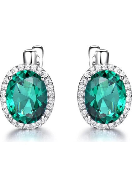 Zümrüt Umcho Nano Gök Mavisi Topaz Taş Klipsli Küpe Kadınlar Için Hakiki Ayar Gümüş Küpe Kadınlar Için Romantik Güzel Takı (Yurt Dışından)