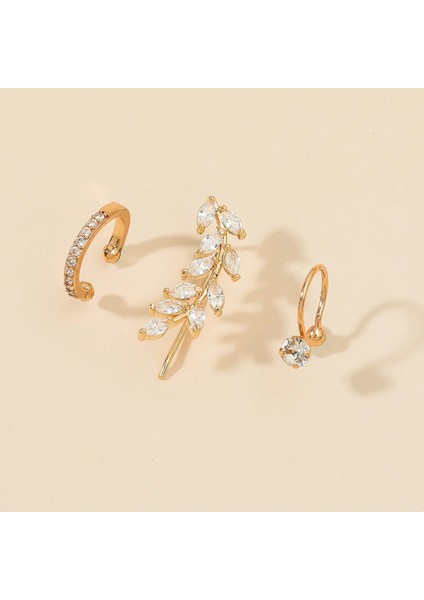 NO.521 Boyutu Bohemian Hiçbir Piercing Kristal Rhinestone Kulak Manşet Küpe Kadınlar Için Wrap Damızlık Klip Küpe Kız Trendy Küpe Takı Bijoux (Yurt Dışından) indirimleri