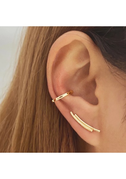 RAM13542 Bohemian No Piercing Kristal Rhinestone Kulak Manşet Küpe Kadınlar Için Wrap Damızlık Klip Küpe Kız Trendy Küpe Takı Bijoux (Yurt Dışından)
