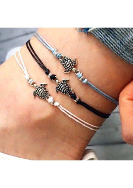 D2 Kadınlar Için Vintage Kaplumbağa Halhal Yaz Plaj Yalınayak Tığ Sandalet Ayak Bileği Bilezikler Ayak Balmumu Halat Zincir Takı (Yurt Dışından) fiyatları