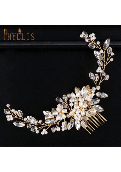 A33-G A37 Rhinestone Kristal Gelin Saç Aksesuarları Düğün Saç Tarak Elmas Gelin Başlıkları Kadın Saç Gösterişli Saç Takı (Yurt Dışından)