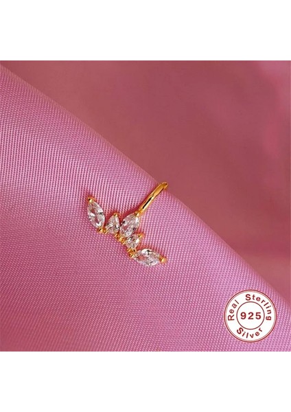 A Roxı Tatlı Kristaller Taç Klip Küpe Wometerling Gümüş Sahte Kıkırdak Küpe Takı Pendientes Plata 925 Hediyeler (Yurt Dışından)
