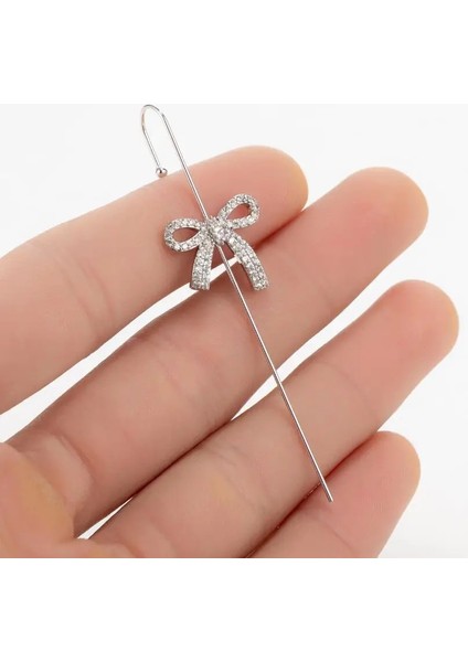 Altın Tarzı NO.113 Beden Yeni Kulak Iğne Sarma Paletli Kanca Küpe Womeurround Auricle Diyagonal Damızlık Bakır Kakma Zirkon Piercing Küpe 1 Adet (Yurt Dışından)