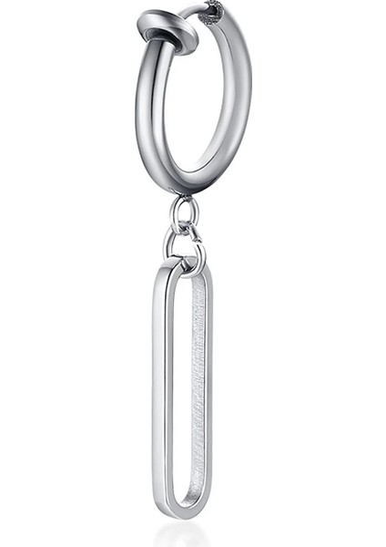 EH-116S01-1 Paslanmaz Çelik Punk Kulak Klipsi Küpe Kadınlar Için, 1 Adet Olmayan Piercing, Sahte Küpe Geometrik Takı (Yurt Dışından) fırsatları