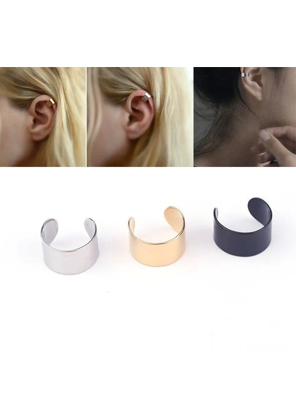 Stil 4 1 Adet Paslanmaz Çelik Punk Rock Kulak Klipsi Manşet Wrap Küpe Kıkırdak Wrap Üzerinde Hiçbir Piercing-Klip Sahte Küpe Takı (Yurt Dışından)