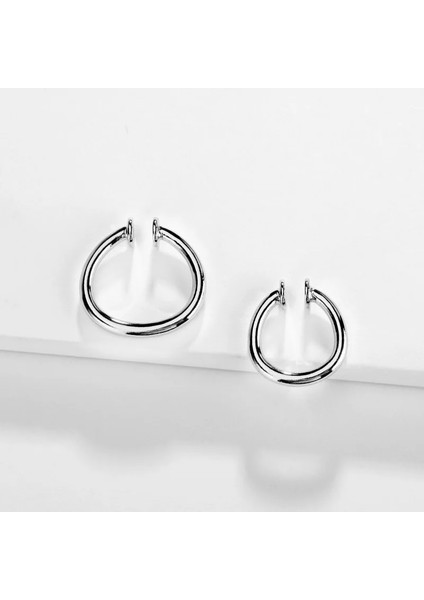 Büyük Küçük Gümüş Yeni Moda Altın Cz Zirkon Klipsli Küpe Kadınlar Için Trendy C Şekilli Küçük Kulak Manşet Seti Gelin Düğün Earclip Takı Hiçbir Deldi (Yurt Dışından)