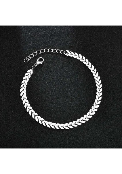 S015YIN 2 Adet Retro Inci Kalp Infinity Ayak Bileği Halhal Bilezik Seti Bohemia Ayak Plaj Halhal Kadın Moda Yalınayak Zincir Takı (Yurt Dışından)