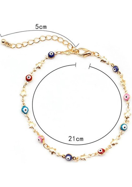 Gümüş Rengi Morden Boho Yıldız Okyanus Boncuk Halhal Ayak Takı Plaj Kadınlar Için Renkli Çiçek Püskül Bacak Zincirleri Halhal Bilezik Hediye Takı (Yurt Dışından) fırsatları