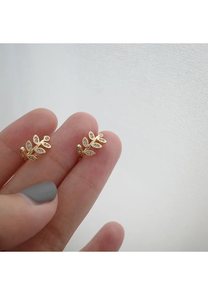 1 Adet R 2021 Moda Altın Yaprak Klip Küpe Piercing Olmadan Kadınlar Için Puck Rock Vintage Kristal Kulak Manşet Kız Takı Hediyeler (Yurt Dışından)