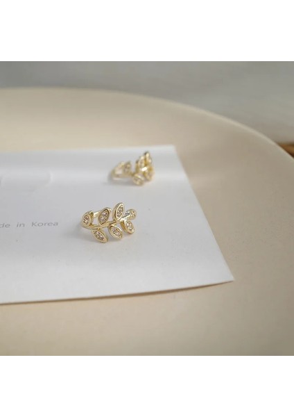 1 Adet R 2021 Moda Altın Yaprak Klip Küpe Piercing Olmadan Kadınlar Için Puck Rock Vintage Kristal Kulak Manşet Kız Takı Hediyeler (Yurt Dışından)