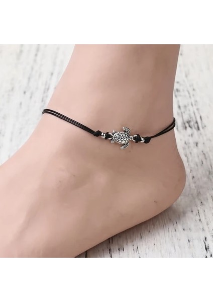 No.2 Boyutu Boho Ayarlanabilir Halhal Antik Deniz Kaplumbağası Hayvan Charm Boncuk Zincir Halhal Kadın Yaz Plaj Sandalet Ayak Bileği Bilezik (Yurt Dışından) indirimleri