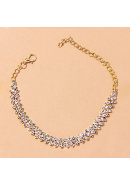 Siyah Halhal Stonefans Rhinestone Bohemian Pastil Halhal Kadınlar Için Braclet Hint Sevimli Yalınayak Sandalet Plaj Ayak Takı Ayak Bileği (Yurt Dışından)