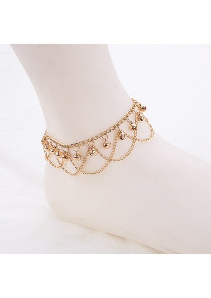 Altın Moda Bohem Altın Çan Püskül Halhal Kadınlar Için Charm Bacak Bilezik Ayak Bileği Bilezik Ayak Zincirleri Yalınayak Sandal Plaj Takı (Yurt Dışından) fiyatları