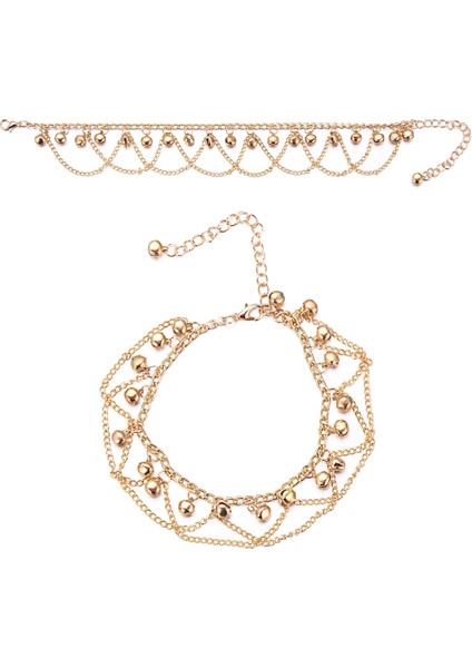 Altın Moda Bohem Altın Çan Püskül Halhal Kadınlar Için Charm Bacak Bilezik Ayak Bileği Bilezik Ayak Zincirleri Yalınayak Sandal Plaj Takı (Yurt Dışından) modelleri