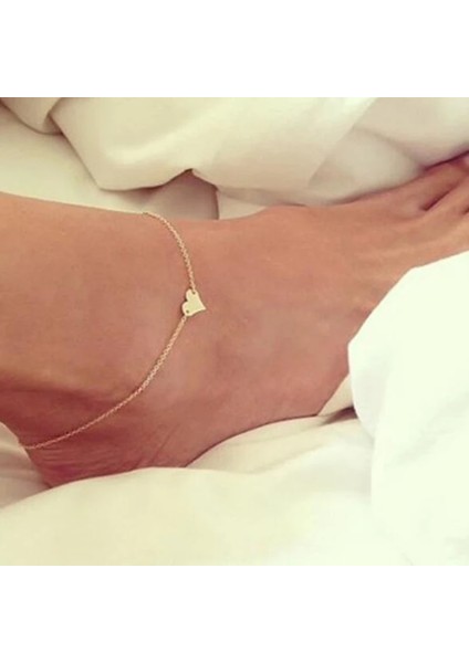 Altın Rengi Trendy Yaz Güzel Kalp Zincir Halhal Kadın Bohemian Vintage Kumlu Plaj Ayakkabı Bacak Bilezikler Kadın Ayak Takı Yeni (Yurt Dışından) modelleri