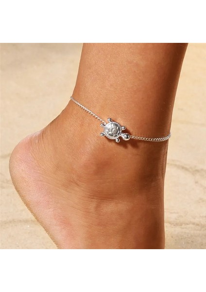 NO.50143 Beden Modyle Ayak Bileği Bilezik Seti Boho Takı Zincirleri Infinity Yuvarlak Charm Bilezikler Altın Kadınlar Bakır Metal Kadınlar Için Halhal Ayak (Yurt Dışından)