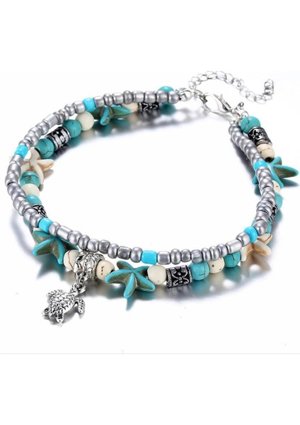 3 Boyutlu Deniz Kaplumbağası Denizyıldızı Plaj Kabuğu Bacak Halhal Ayak Bileği Halhal Kadınlar Için Bilezik Boho Yalınayak Sandalet Bilezik Moda Takı (Yurt Dışından) fiyatları