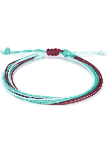 Renk 6 Moda Polyester Hat Halhal Kadınlar Için Renkli Ayarlanabilir Halat Zincir Halhal Bilezikler Ayak Takı Hediyeler 18 cm Uzunluğunda, 1 Parça (Yurt Dışından)