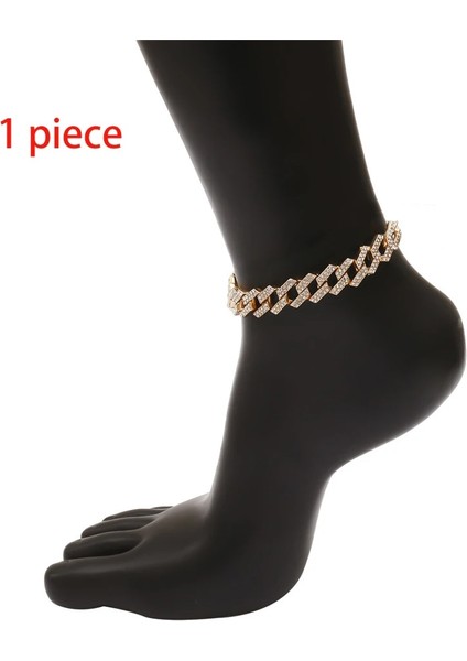 H00600-G Salircon Punk Link Zinciri Halhal Kadın Erkek Ayak Bileği Bilezik Üzerinde Bacak Halhal Sandles Yaz Plaj Aksesuarları Takı (Yurt Dışından)