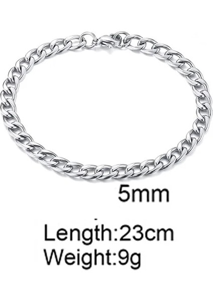 7 mm Erkek Halhal Bilezik, Küba Zinciri Halhal Bileklik, Erkek Takı, Erkek Arkadaşa Hediye, Minimalist Takı (Yurt Dışından) modelleri