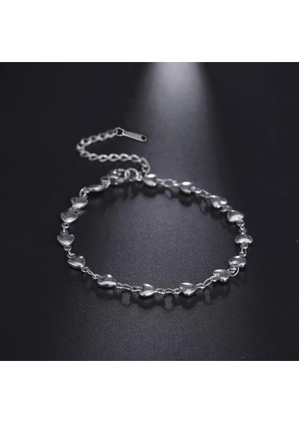 Kalp Zinciri Skyrim Bacak Ayak Bileği Bilezik Altın Renk Boncuklu Paslanmaz Çelik Plaj Ayak Zinciri Figaro Halhal Takı Hediye Kadınlar Için Kız (Yurt Dışından)