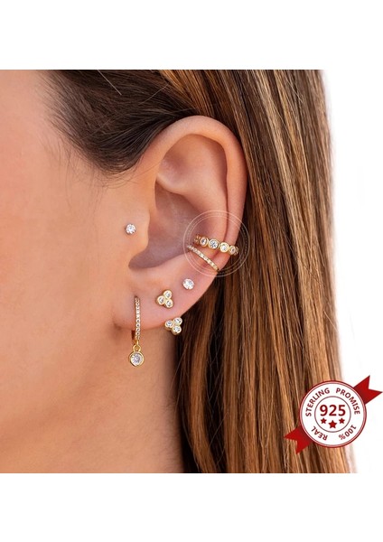 1 Gümüş Minimalist Kaplama 24K Goldlver Klipsli Küpeler Kadınlar Için Basit Kulak Manşeti Piercingsiz Moda Takı (Yurt Dışından) fırsatları