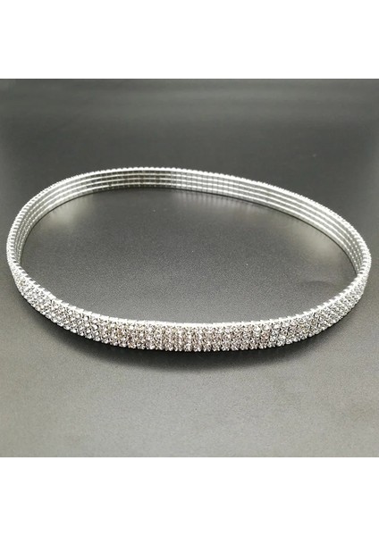 Altın Rengi Tdqueen Halhal Gümüş Kaplama Bacak Takı Kadınlar Için 4 Sıra Kristal Rhinestone Streç Zincir Bacak Yalınayak Sandalet Halhal (Yurt Dışından) modelleri