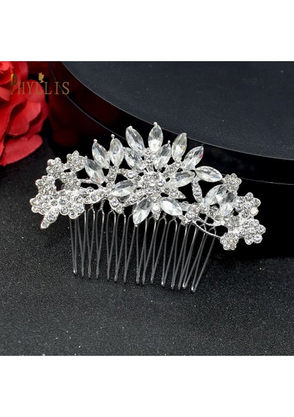 A331-S A37 Rhinestone Kristal Gelin Saç Aksesuarları Düğün Saç Tarak Elmas Gelin Başlıkları Kadın Saç Gösterişli Saç Takı (Yurt Dışından)