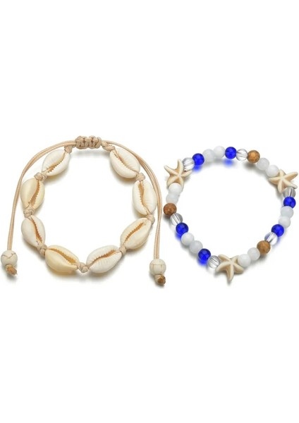 NO.50263 Beden Modyle Bohemian Shell Denizyıldızı Halhal Kadınlar Için Boho Boncuk Ayak Bileği Kayışı Plaj Takı Yaz Plaj Yalınayak Bilezik Halhal (Yurt Dışından) modelleri