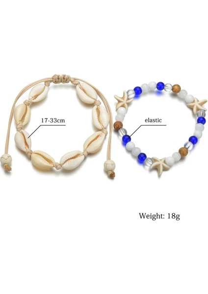 NO.50263 Beden Modyle Bohemian Shell Denizyıldızı Halhal Kadınlar Için Boho Boncuk Ayak Bileği Kayışı Plaj Takı Yaz Plaj Yalınayak Bilezik Halhal (Yurt Dışından) fırsatları
