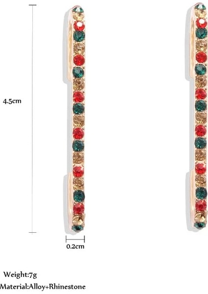 B0539-BAI Bohemian Kristal Kulak Manşet Küpe Kadınlar Için Renkli C-Şekil Hiçbir Deldi Küçük Küpe Gelin Düğün Kulak Klipsi Takı Hediyeler (Yurt Dışından)