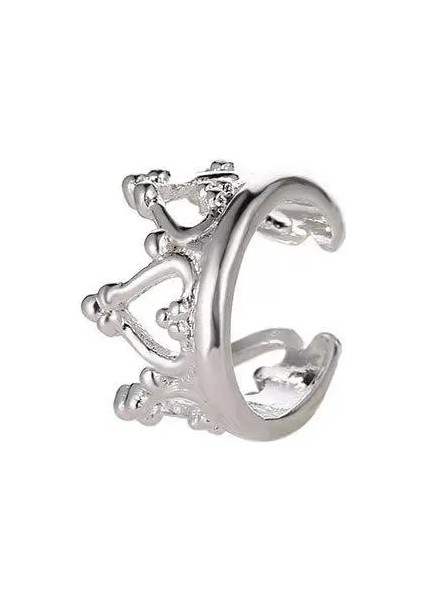 06 Gümüş Çift U-Şekilli Kulak Kristal Klip Küpe Kadınlar Için Yeni Metal Zirkon Küpe Takı Kore Basit Çift Hat Kulak Klip Küpe (Yurt Dışından)